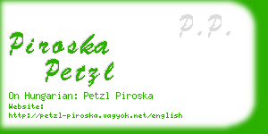 piroska petzl business card